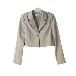Sustainable Back Flare Short Jacket - Beige - M